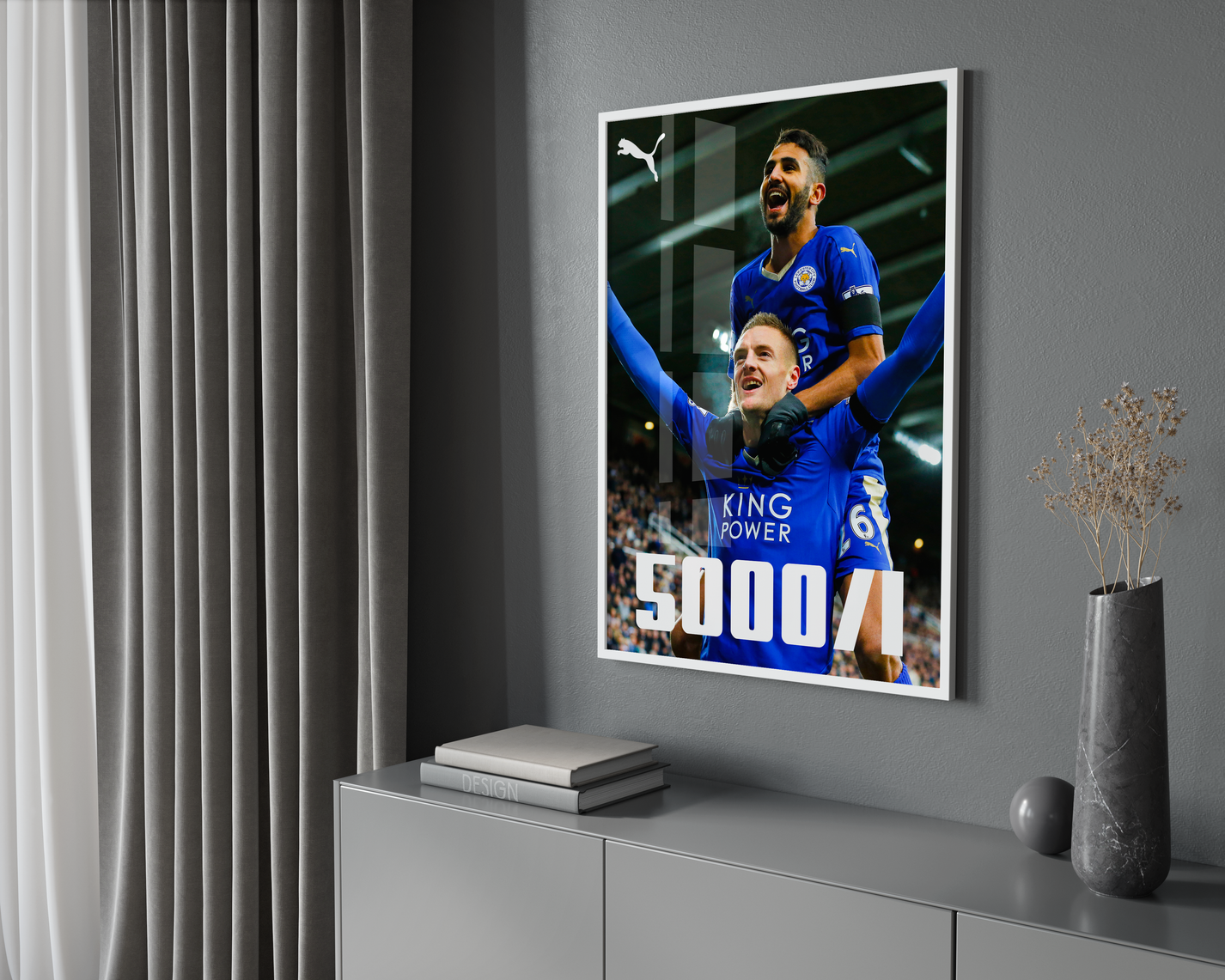 Leicester City '5000/1' Poster