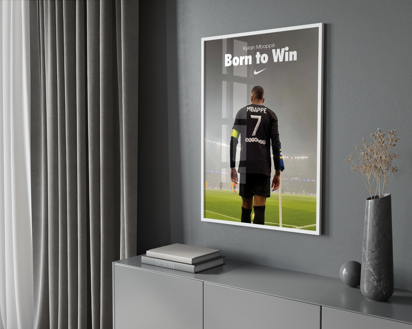 Kylian Mbappe 'Born To Win' Poster