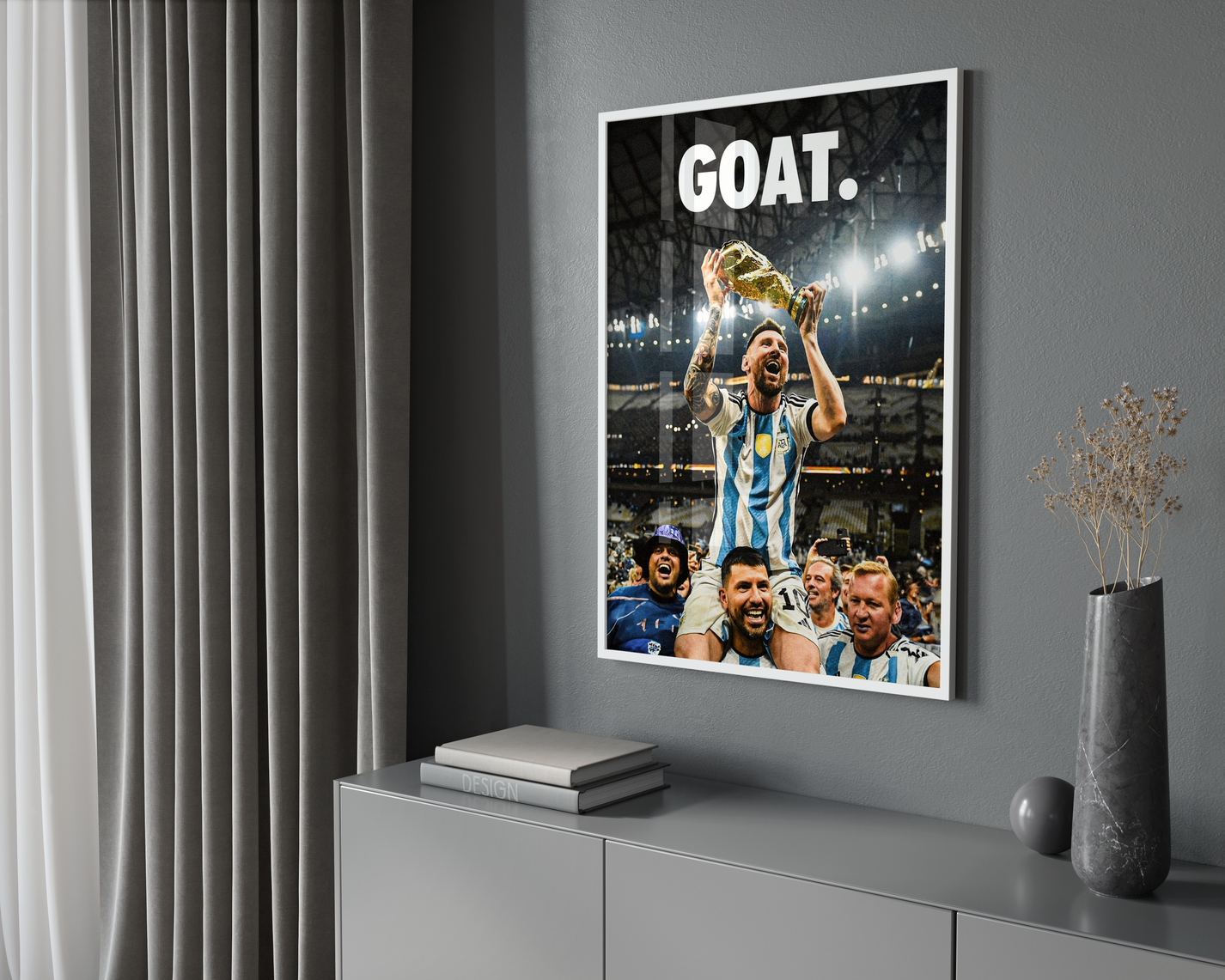 Lionel Messi 'GOAT' Poster