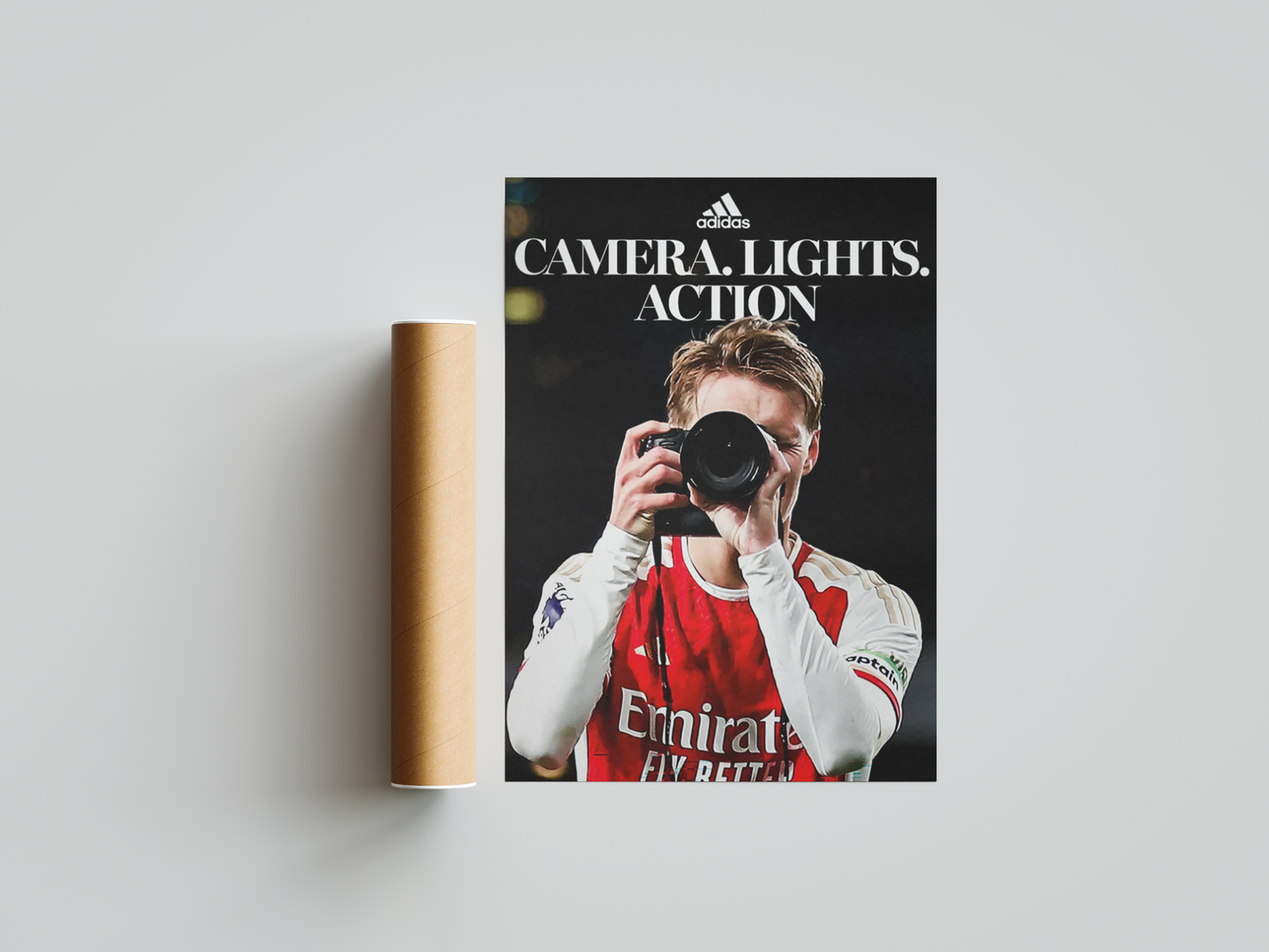 Martin Odegaard 'Camera, Lights, Action' Poster