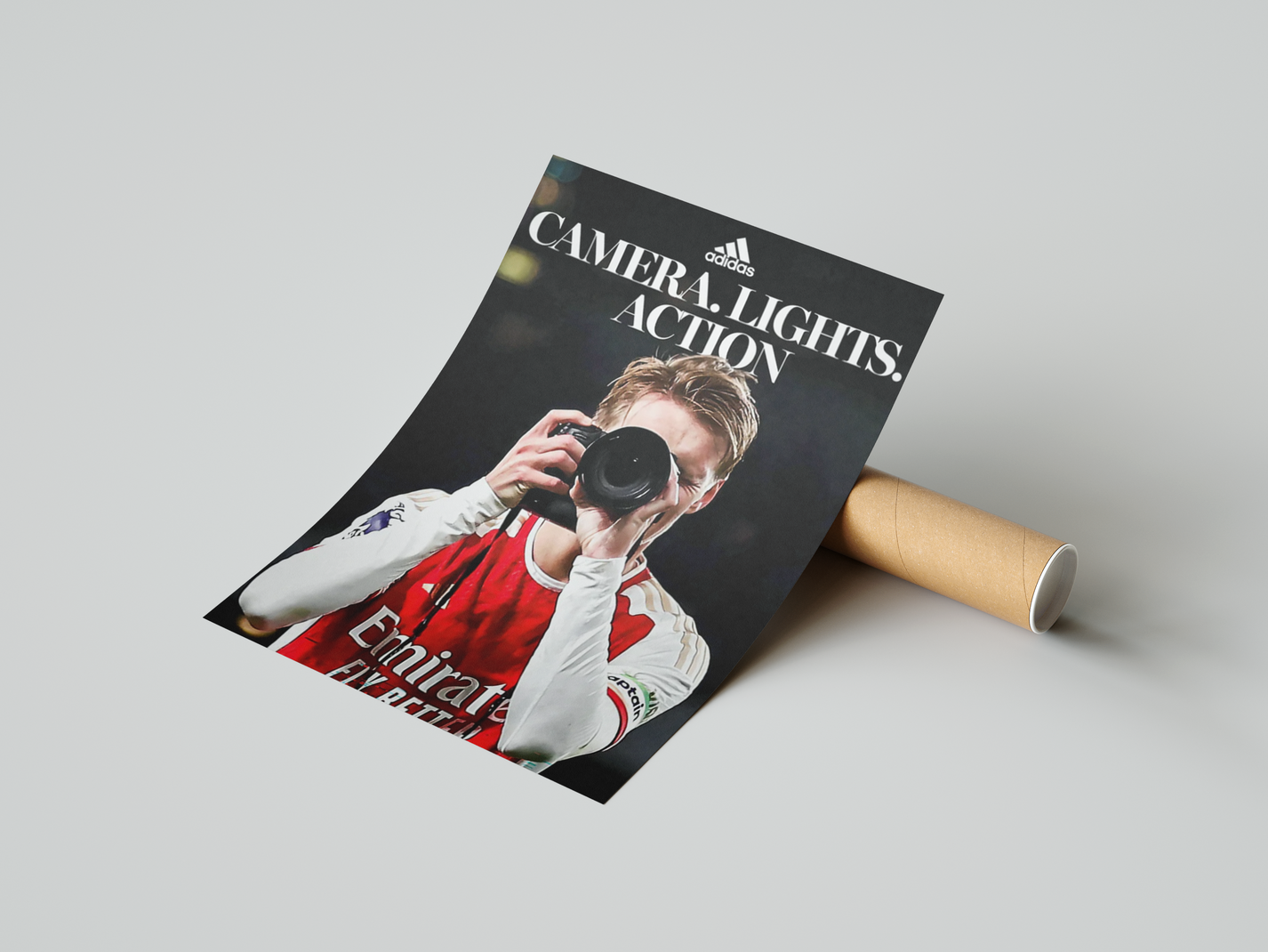 Martin Odegaard 'Camera, Lights, Action' Poster