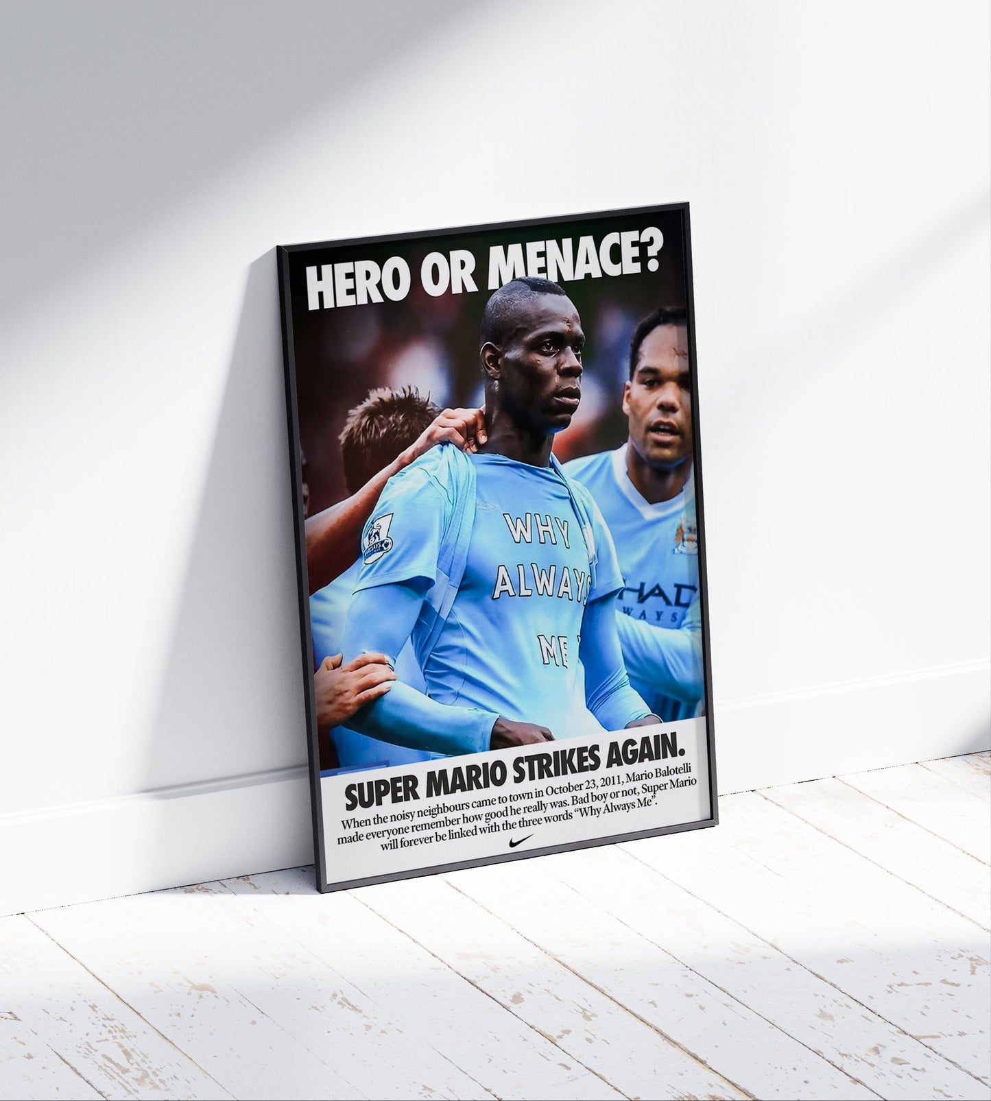 Mario Balotelli 'Hero or Menace?' Poster