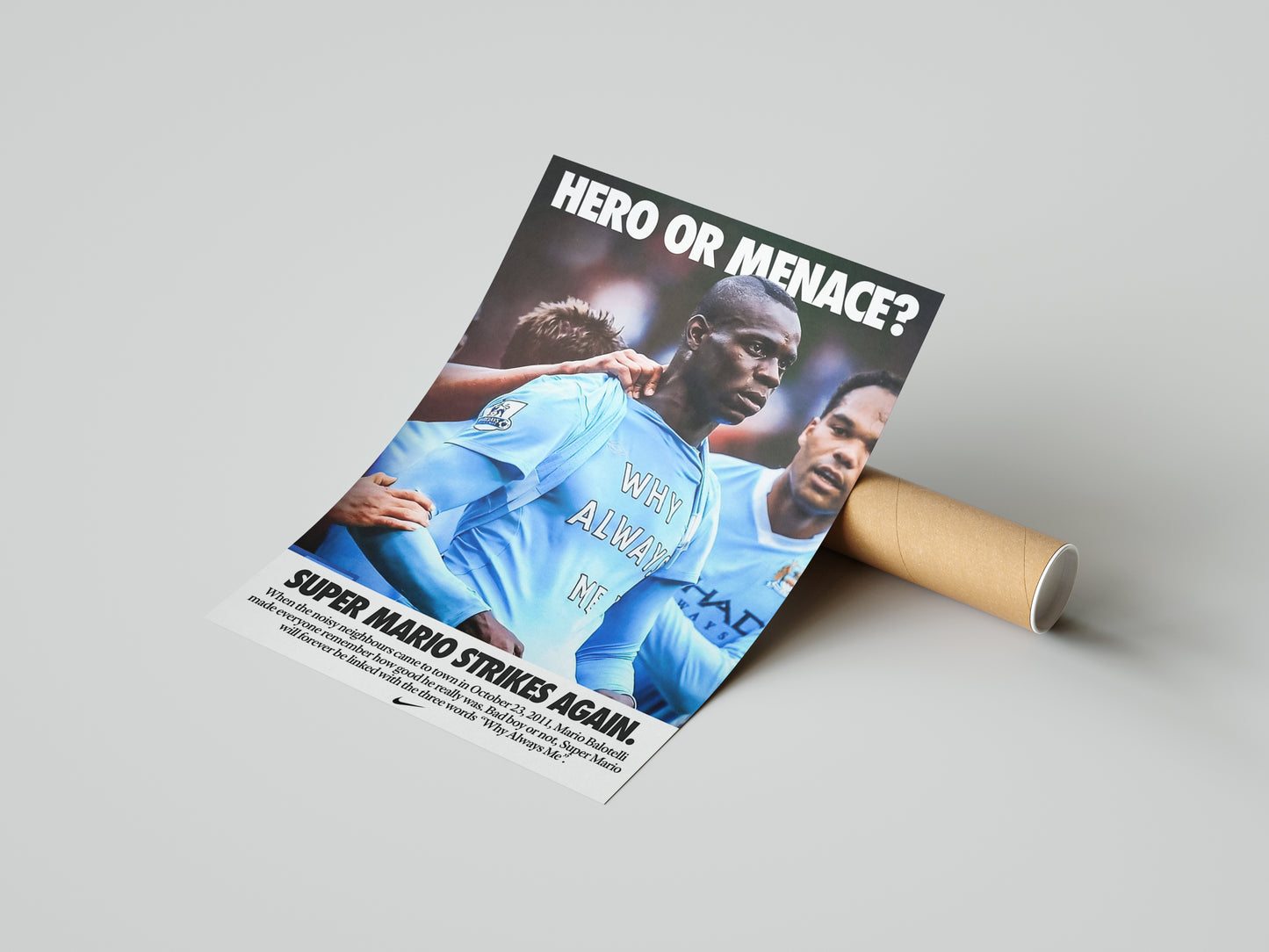 Mario Balotelli 'Hero or Menace?' Poster
