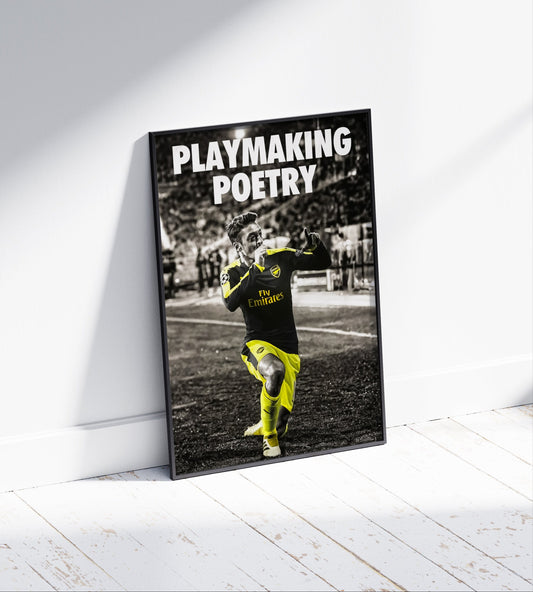 Mesut Ozil 'Playmaking Poetry' Poster